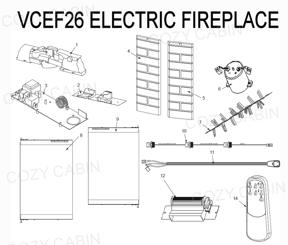 Electric Fireplace (VCEF26) #VCEF26